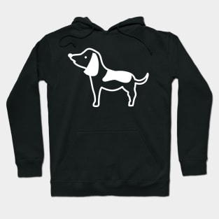 Black and white beagle logo Hoodie